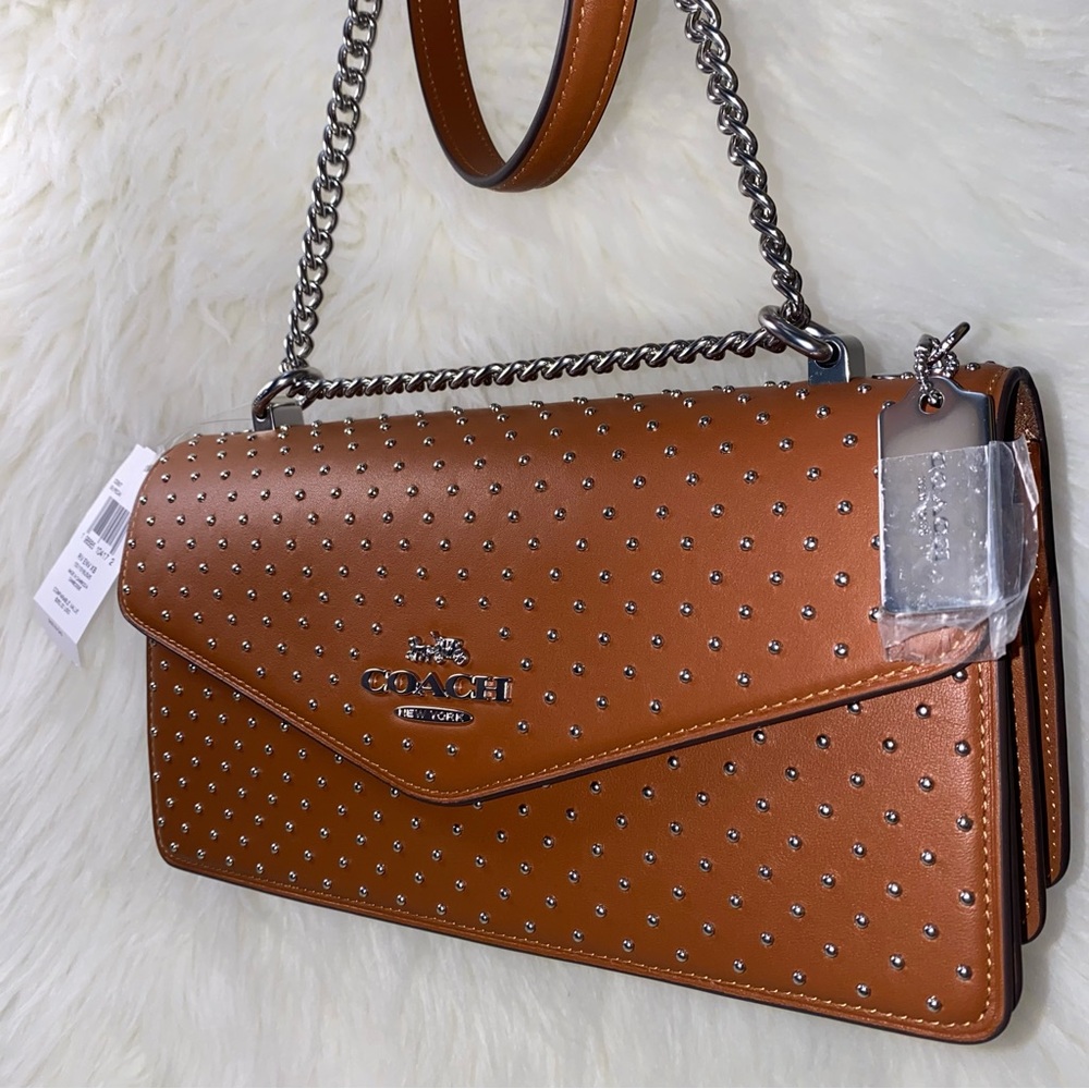 Coach 🤎 Klare Envelope Crossbody Bag With Rivets New with tag